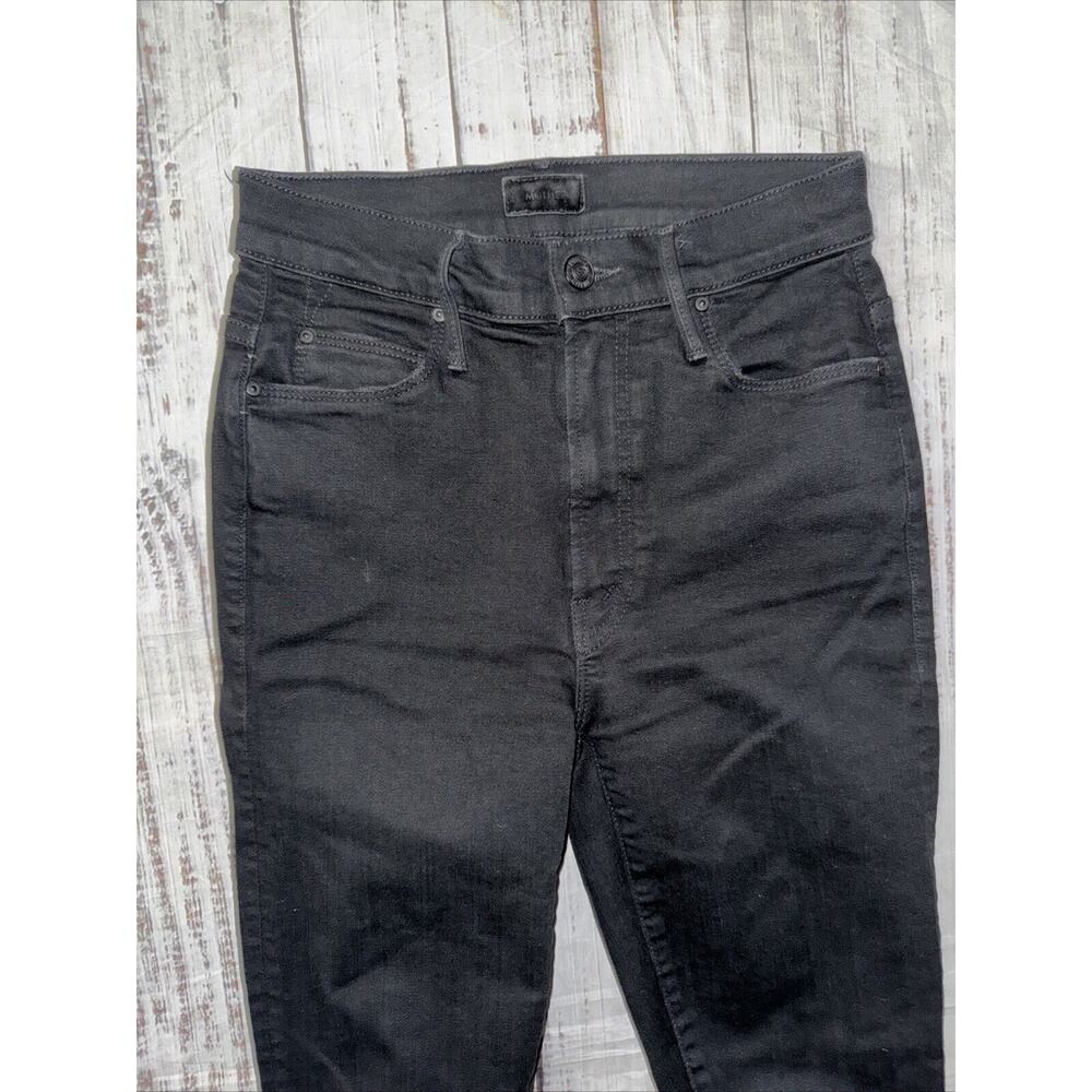 Mother Denim Women’s Stunner Zip Ankle Step Fray Not Guilty Size‎ 24 Black Jeans - Picture 2 of 10